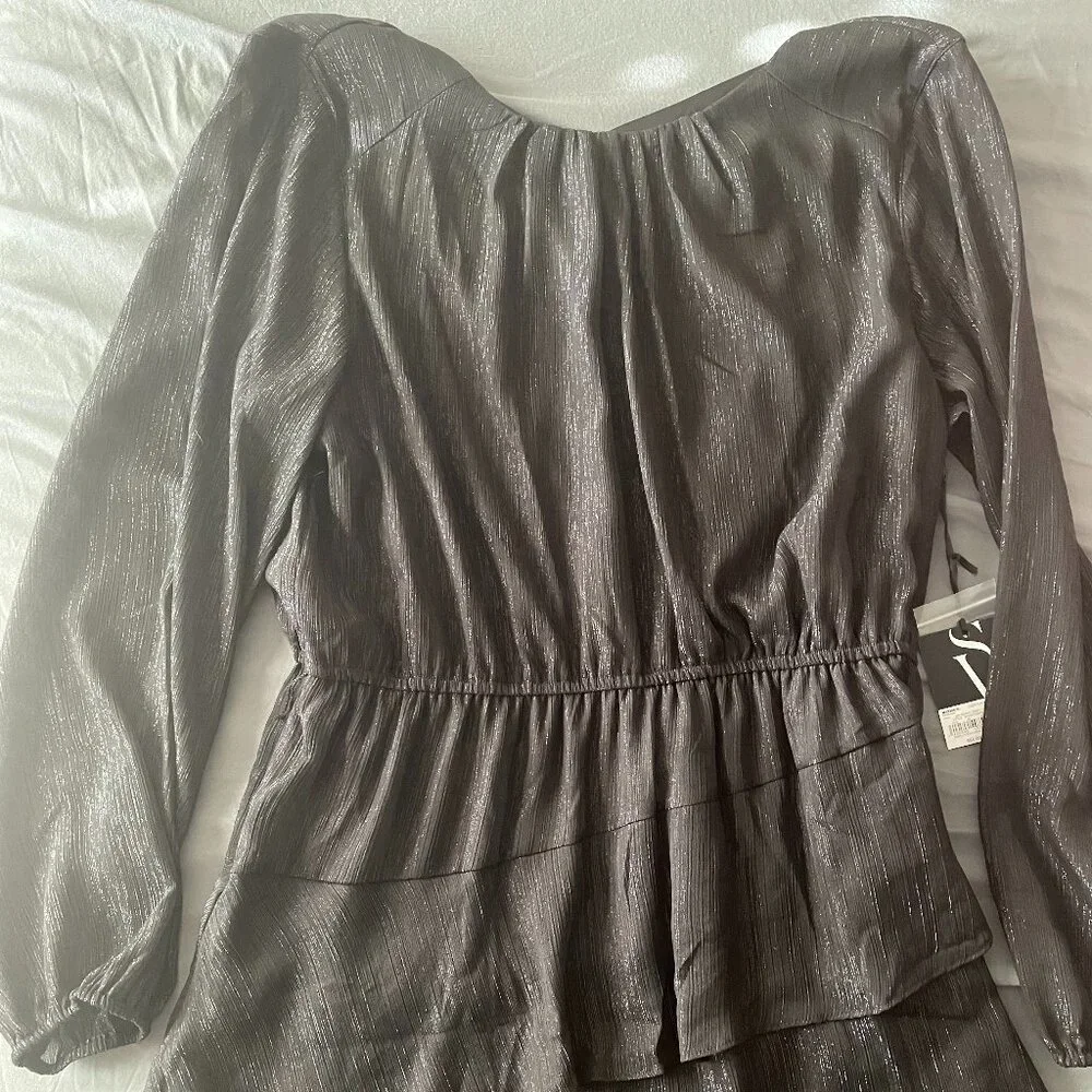 Simply Vera Wang Ruffle Party Dress Black - Picture 1 of 4